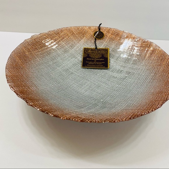 Artistic accent forged large glass bowl - Picture 10 of 11